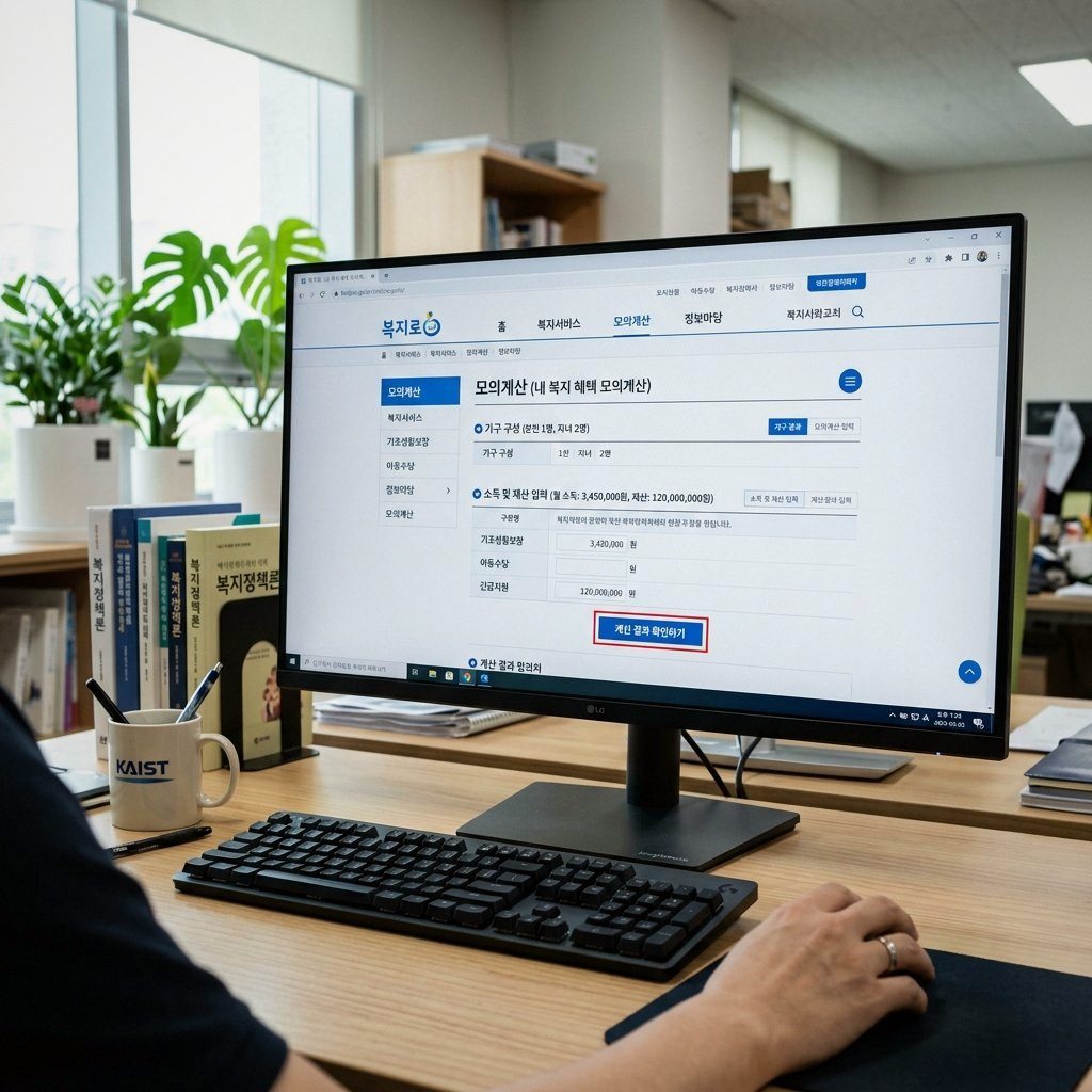 복지로 모의계산 연금 수령액 조회