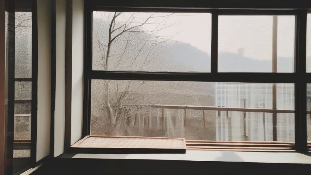 책상 앞에 앉아 컴퓨터로 글을 쓰고 있는 한국인 작가의 모습