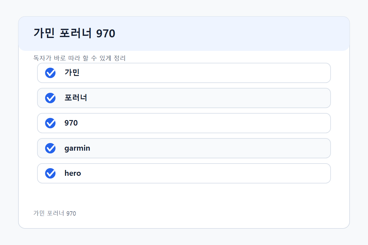 가민 포러너 970 가격·후기·구매 전 비교 포인트
