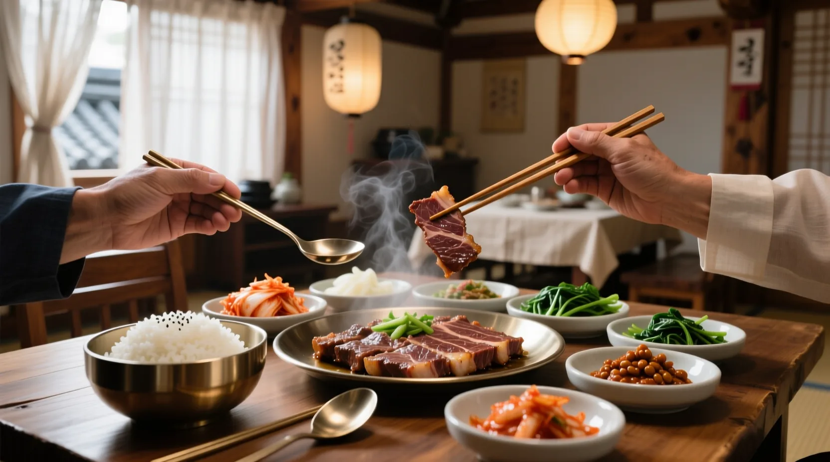 메뉴와 가격을 보여주는 불갈비 한 접시